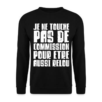LE RELOU - Sweat-shirt Unisexe - noir - Devant - Alina (178cm) & Michal (187cm)