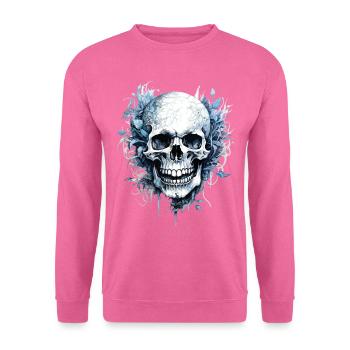 Totenkopf Totenschädel Skelett Horror Gothic Metal - Unisex Pullover - Pink - Vorne