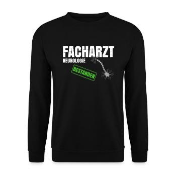 Facharzt Neurologie - Unisex Pullover - Schwarz - Vorne - Alina (178cm) & Michal (187cm)