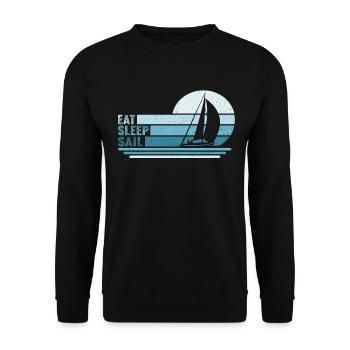 Manger Dormir Naviguer - Sweat-shirt Unisexe - noir - Devant - Alina (178cm) & Michal (187cm)