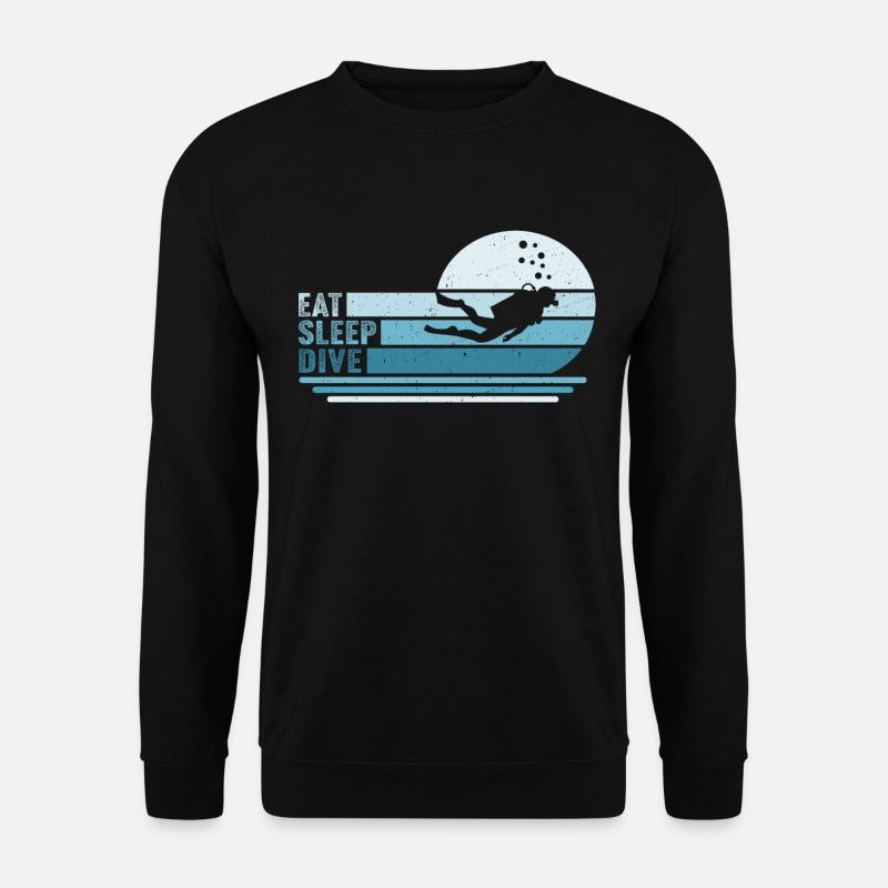 Eat Sleep dive - Unisex Pullover - Schwarz