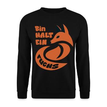 Bin halt ein Fuchs Fuchsliebhaber Statement lustig - Unisex Pullover - Schwarz - Vorne - Alina (178cm) & Michal (187cm)