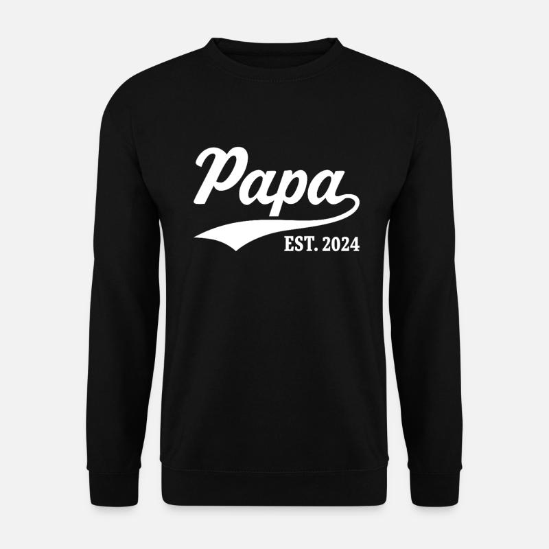Papa Est. 2024 - Unisex Pullover - Schwarz