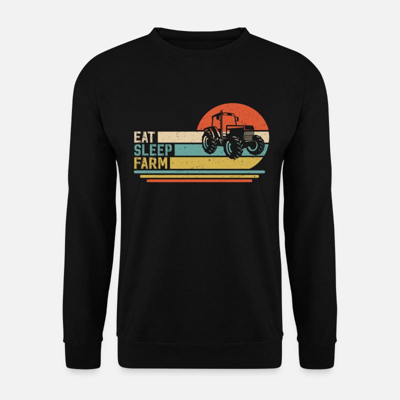 eat sleep farm - Unisex Pullover - Schwarz