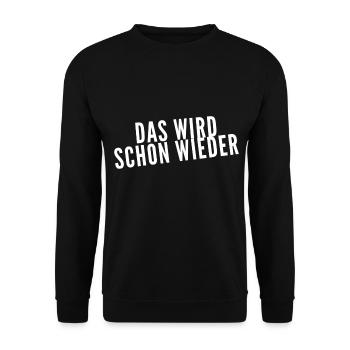 positiv bleiben - Unisex Pullover - Schwarz - Vorne - Alina (178cm) & Michal (187cm)
