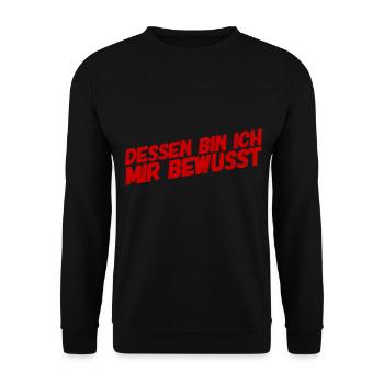 ich weiss was ich tue - Unisex Pullover - Schwarz - Vorne - Alina (178cm) & Michal (187cm)