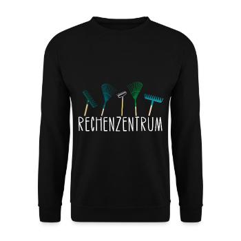 Rechenzentrum Garten Hobbygärtner Geschenk Idee - Unisex Pullover - Schwarz - Vorne - Alina (178cm) & Michal (187cm)
