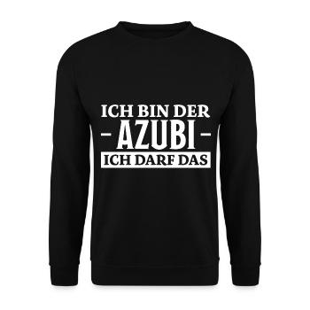 Azubi Spruch Lehrling Job Lustiges Azubi Geschenk - Unisex Pullover - Schwarz - Vorne - Alina (178cm) & Michal (187cm)