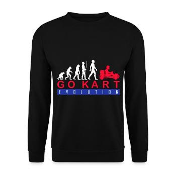 Go Kart Fahren Go-Kart Liebhaber Geschenkidee - Unisex Pullover - Schwarz - Vorne - Alina (178cm) & Michal (187cm)