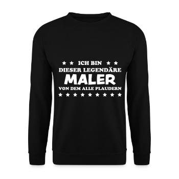 Maler Witz Spruch Meister Lackierer Maler Geschenk - Unisex Pullover - Schwarz - Vorne - Alina (178cm) & Michal (187cm)