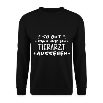 Tierarzt Lustige Spruch Beruf Tierarzt Geschenk - Unisex Pullover - Schwarz - Vorne - Alina (178cm) & Michal (187cm)