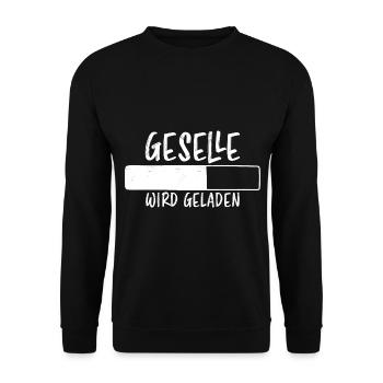 Geselle Spruch Lustiges Gesellenprüfung Geschenk - Unisex Pullover - Schwarz - Vorne - Alina (178cm) & Michal (187cm)