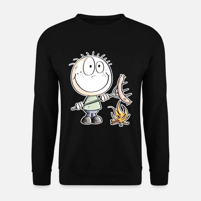 Bâton de grillage saucisse drôle - Sweat-shirt Unisexe - noir