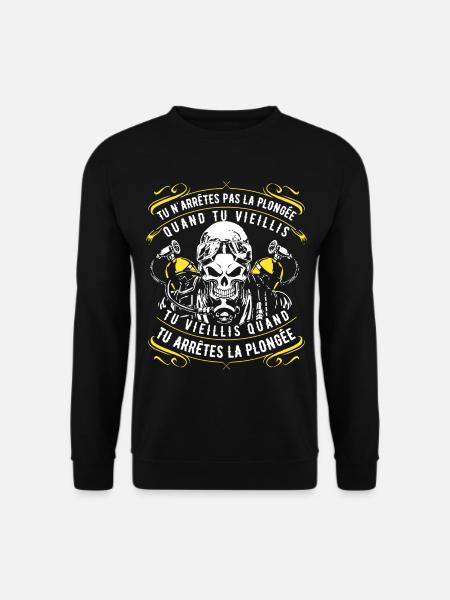 Tu n'arrêtes pas la plongée - Sweat-shirt Unisexe - noir