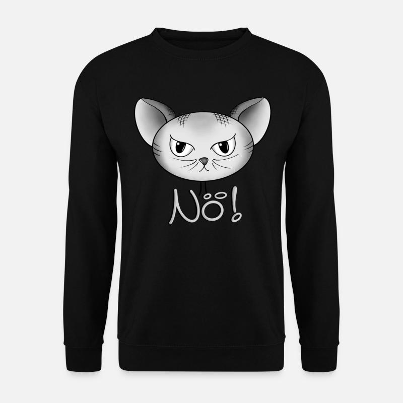 Katze Nö - Unisex Pullover - Schwarz