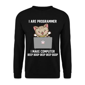 Programmierer - Unisex Pullover - Schwarz - Vorne - Alina (178cm) & Michal (187cm)