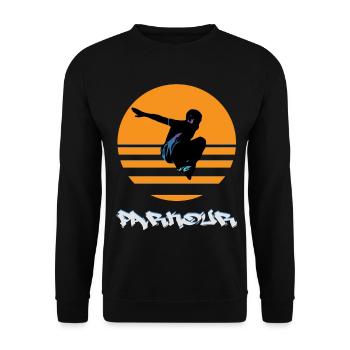 Parkour - Sweat-shirt Unisexe - noir - Devant - Alina (178cm) & Michal (187cm)