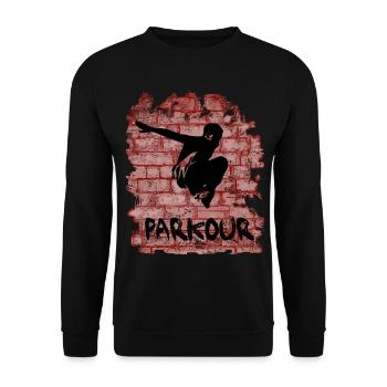 Parkour - Unisex Sweatshirt - black - Front - Alina (178cm) & Michal (187cm)