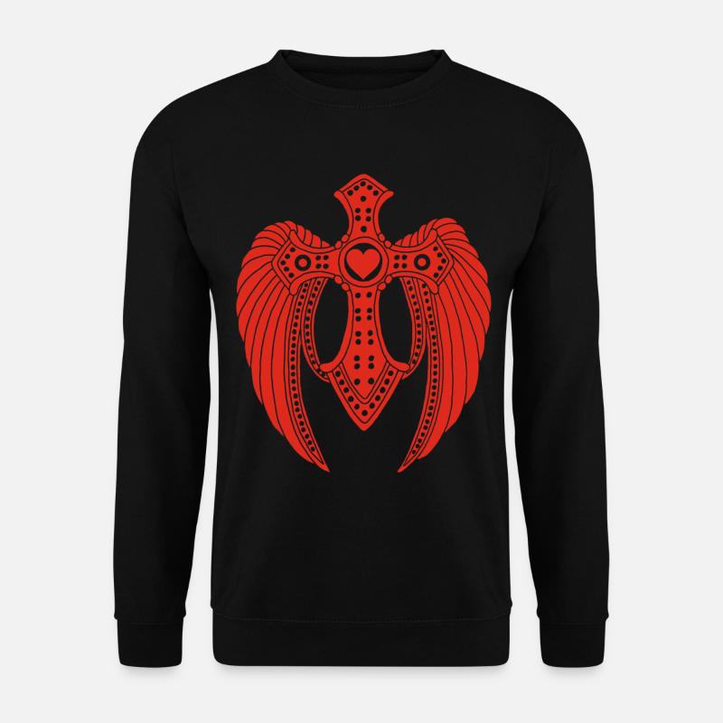 Roter gefallener Engel - Unisex Pullover - Schwarz