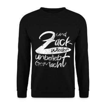 Zack Wieder Unglaublich Gemacht - Unisex Pullover - Schwarz - Vorne - Alina (178cm) & Michal (187cm)