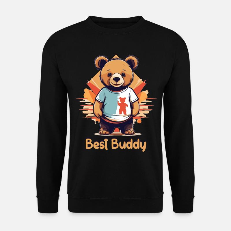 Teddybär mein bester Kumpel - Unisex Pullover - Schwarz