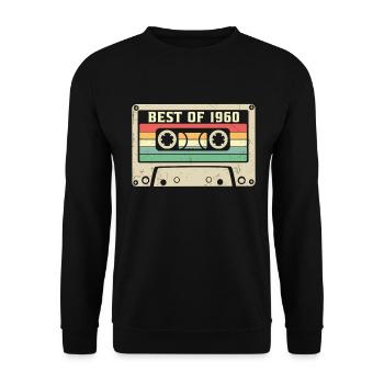 Das Beste aus 1960 Retro 65 Jahre 65. Geburtstag - Unisex Pullover - Schwarz - Vorne - Alina (178cm) & Michal (187cm)