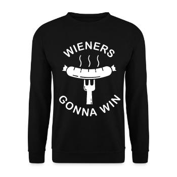 Wieners Gonna Win BBQ Lover - Unisex Sweatshirt - black - Front - Alina (178cm) & Michal (187cm)