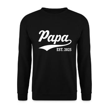 Papa Est. 2025 - Unisex Sweatshirt - black - Front - Alina (178cm) & Michal (187cm)