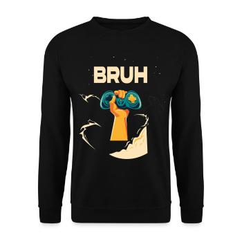 Powerful Cosmic Brain Hand - Unisex Sweatshirt - black - Front - Alina (178cm) & Michal (187cm)