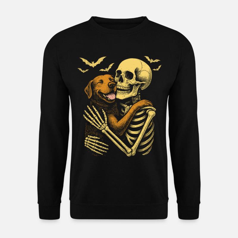 Skeleton Cuddle Labrador Retriever - Unisex Sweatshirt - black