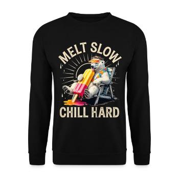 Fondre lentement Froid Dur Ours - Sweat-shirt Unisexe - noir - Devant - Alina (178cm) & Michal (187cm)