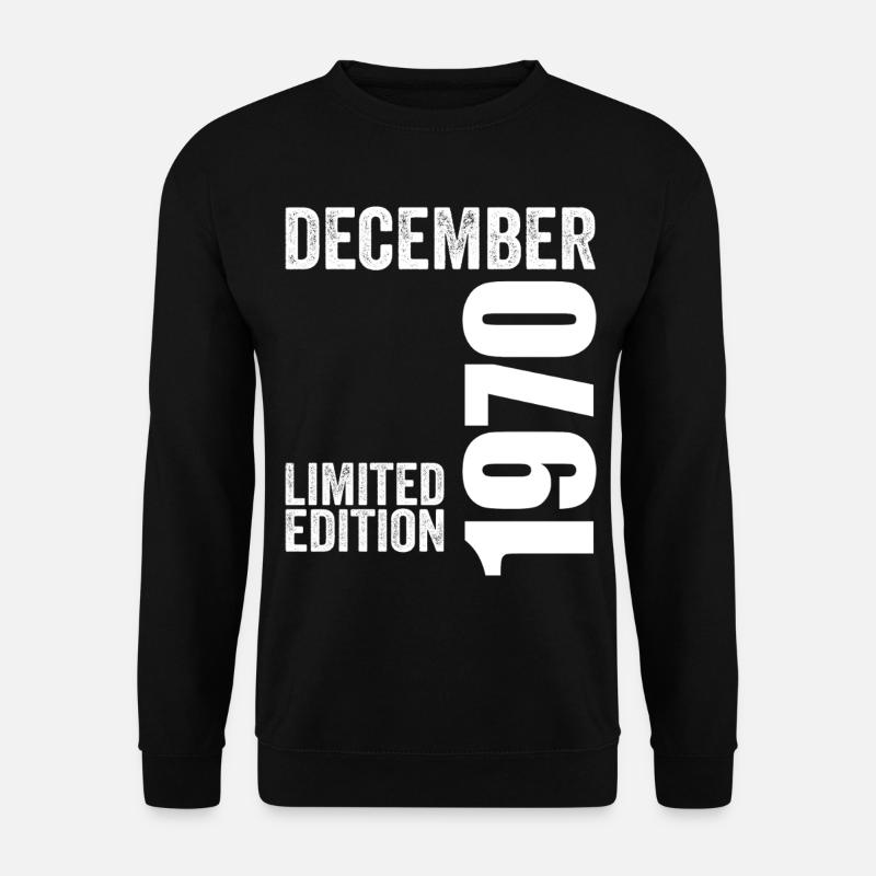 Retro Birthday Gift - December 1970 - Unisex Sweatshirt - black