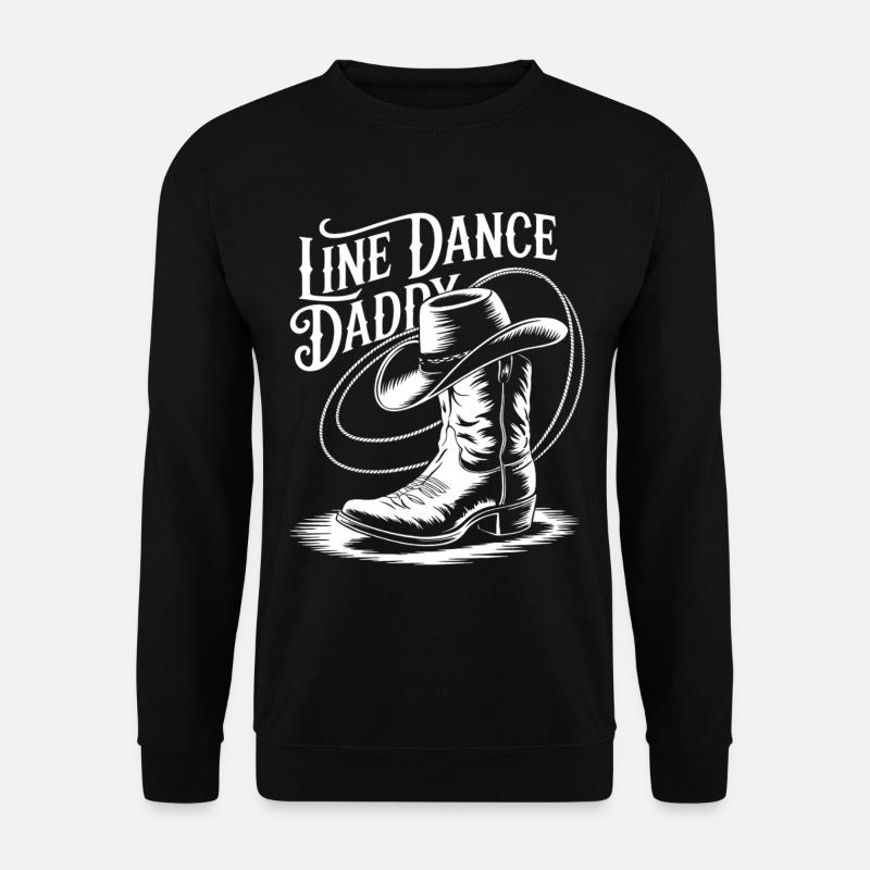 Line Dance Daddy Boots - Unisex Pullover - Schwarz