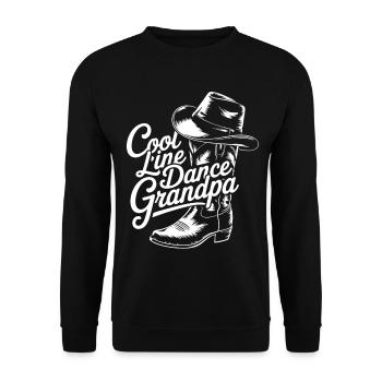 Danse en ligne Grand-père Western Look - Sweat-shirt Unisexe - noir - Devant - Alina (178cm) & Michal (187cm)