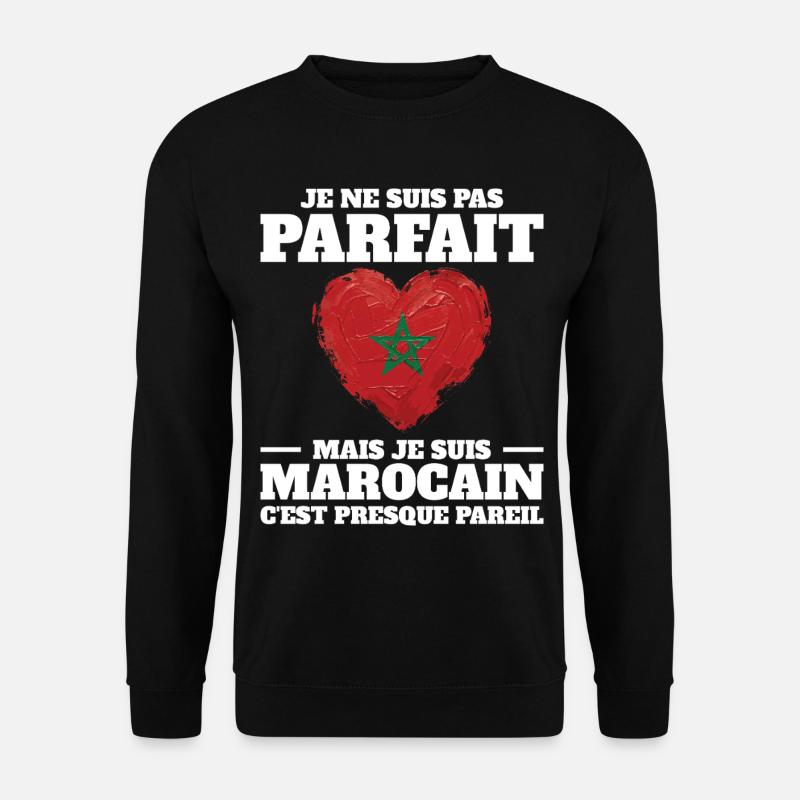 Ich bin marokkanischer Mann aus Marokko - Unisex Pullover - Schwarz