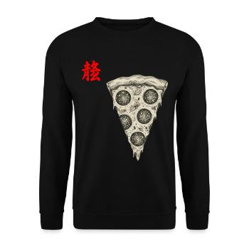 Pizza Asian - Unisex Sweatshirt - black - Front - Alina (178cm) & Michal (187cm)