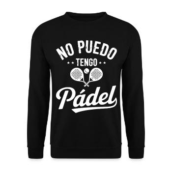 Fun Padel I Can't I Have Padel Padelist - Unisex Sweatshirt - black - Front - Alina (178cm) & Michal (187cm)