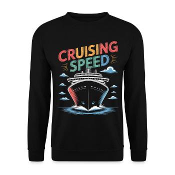Impression d’un navire de croisière de croisière rapide - Sweat-shirt Unisexe - noir - Devant - Alina (178cm) & Michal (187cm)