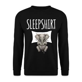 Chemise de nuit éléphant - Sweat-shirt Unisexe - noir - Devant - Alina (178cm) & Michal (187cm)