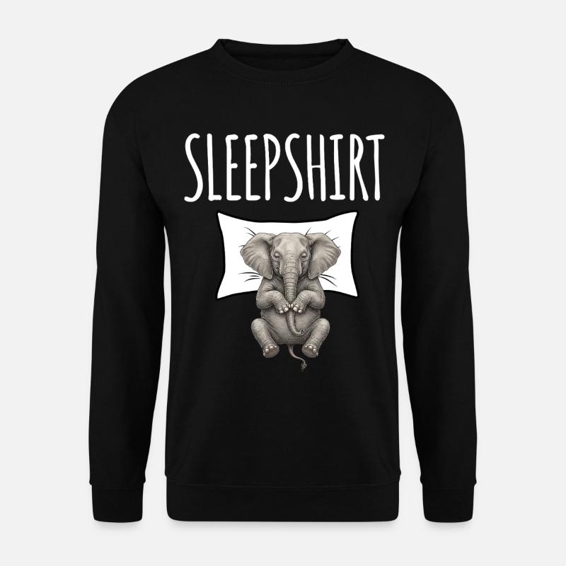 Elephant Sleep Shirt - Unisex Sweatshirt - black