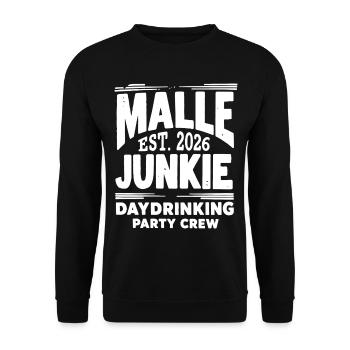 Équipe de la fête de la journée des accros à la consommation de Malle 2026 - Sweat-shirt Unisexe - noir - Devant - Alina (178cm) & Michal (187cm)