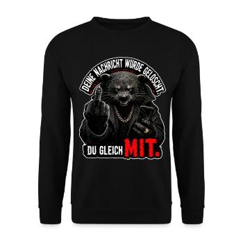 Votre message a été définitivement supprimé - Sweat-shirt Unisexe - noir - Devant - Alina (178cm) & Michal (187cm)
