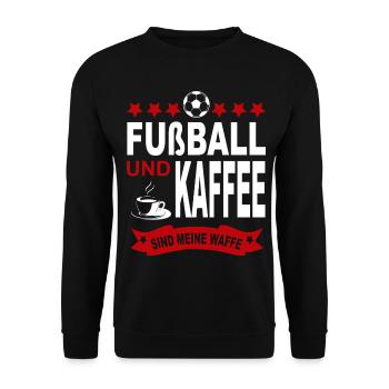 Fußball Fußballspieler Sport Verein - Unisex Pullover - Schwarz - Vorne - Alina (178cm) & Michal (187cm)
