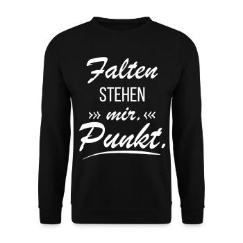 Falten stehen mir - Best Ager - Unisex Pullover - Schwarz - Vorne - Alina (178cm) & Michal (187cm)