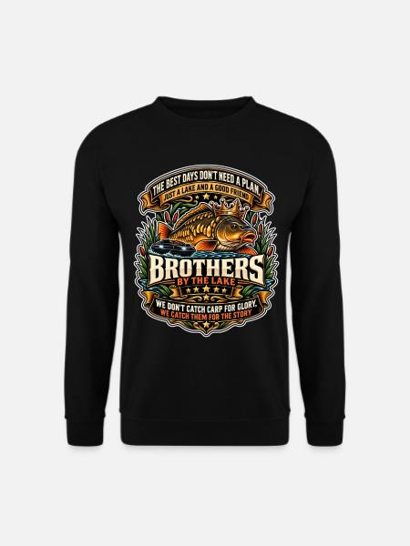 Brüder an der Karpfensee-Krone - Unisex Pullover - Schwarz