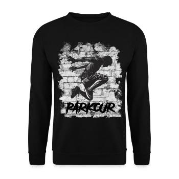 Parkour - Unisex Pullover - Schwarz - Vorne - Alina (178cm) & Michal (187cm)