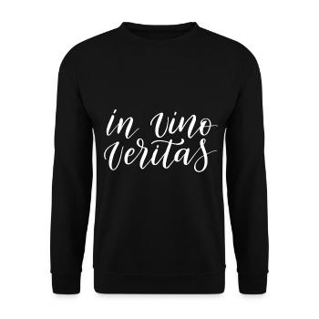 In Vino Veritas Wine Grape Wine Amateurs - Sweat-shirt Unisexe - noir - Devant - Alina (178cm) & Michal (187cm)