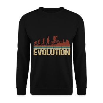 MTB Mountain bike Papa Dad Mtb Evolution Retro - Unisex Pullover - Schwarz - Vorne - Alina (178cm) & Michal (187cm)
