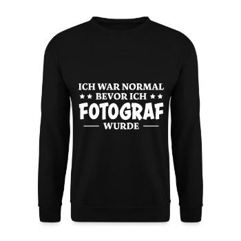 Fotograf Spruch Foto Lustiges Fotograf Geschenk - Unisex Pullover - Schwarz - Vorne - Alina (178cm) & Michal (187cm)