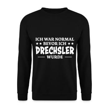 Drechsler Spruch Job Lustiges Drechsler Geschenk - Unisex Pullover - Schwarz - Vorne - Alina (178cm) & Michal (187cm)
